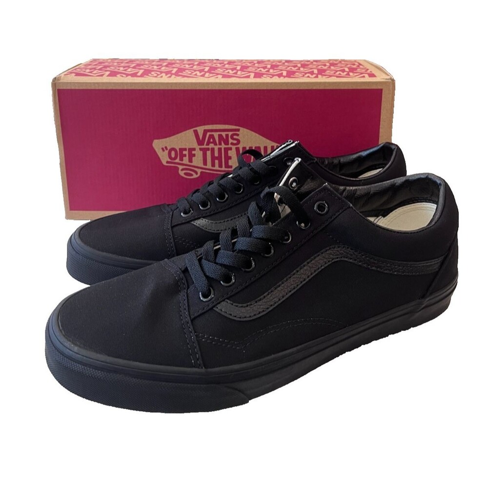 Vans Old Skool NEW All Black Size Mens 11.5 Womens 13 Sneakers VN000D3HBKA